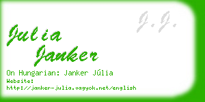 julia janker business card