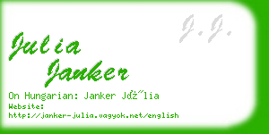 julia janker business card